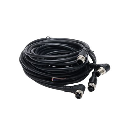 مجموعه کابل ضد آب Pigtail تک سر با ژاکت PVC 1M BK 4C×AWG22