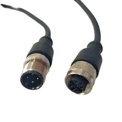 سیم پیچ فلزی Phoenix M12 به طول 100 سانتی متر مشکی نر به ماده با روکش PVC