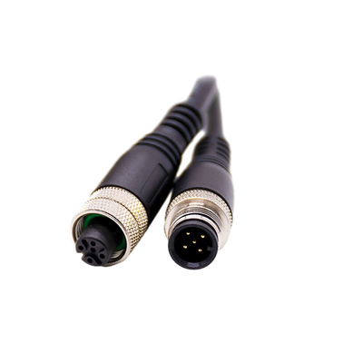 سیم پیچ فلزی Phoenix M12 به طول 100 سانتی متر مشکی نر به ماده با روکش PVC