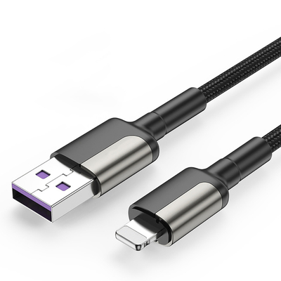 کابل داده شارژ سریع OEM، کابل میکرو USB نایلونی 2.4A برای آیفون
