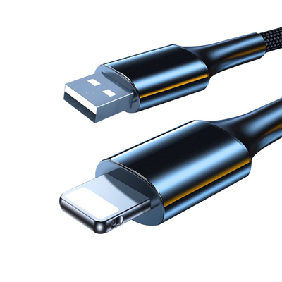 کابل داده شارژ سریع OEM، کابل میکرو USB نایلونی 2.4A برای آیفون