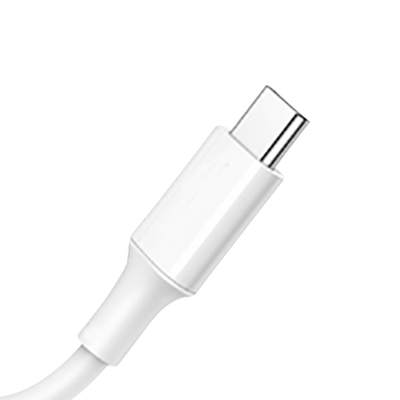 کابل شارژ سریع USB C به C رنگ سفید با ژاکت PVC 20V 3A 60W