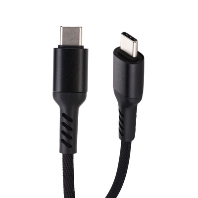 کابل USB C با طول 3 فوت نایلون بافته شده رنگ مشکی برای تبلت لپ تاپ