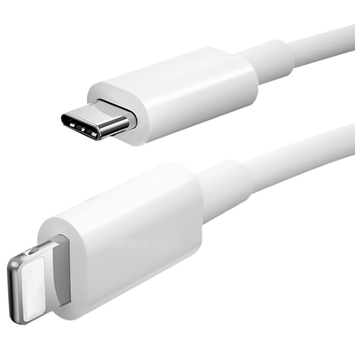 کابل داده شارژ USB به طول 3 فوت Usb3.1 USB C به C رنگ سفید با ژاکت PVC