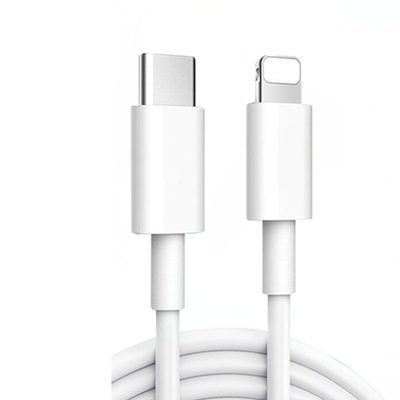 کابل داده شارژ USB به طول 3 فوت Usb3.1 USB C به C رنگ سفید با ژاکت PVC
