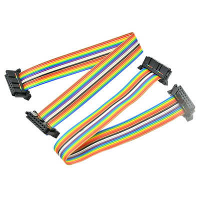 کابل نواری تخت 16 پین IDC سفارشی با اتصالات پیچ 2.54 میلی متری AWG28#