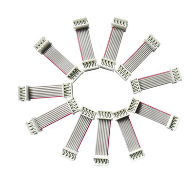 UL2651 کابل های روبان تخت 15 سانتی متر طول 2.54 میلی متر 1.27 میلی متر رنگ خاکستری گام به گام