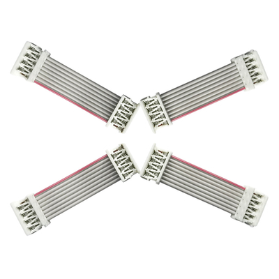 UL2651 کابل های روبان تخت 15 سانتی متر طول 2.54 میلی متر 1.27 میلی متر رنگ خاکستری گام به گام