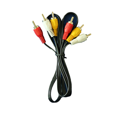 کابل های صوتی تصویری 1 متری قرمز زرد سفید رنگ DC 3.5 میلی متری برای VCR تلویزیون