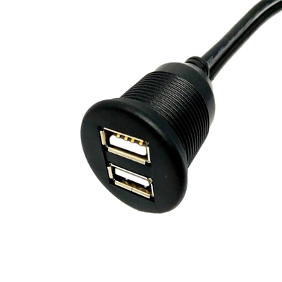 کابل USB2.0 دو پورت USB 1 متری ضد آب برای موتورسیکلت خودرو