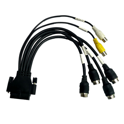 سفارشی سازی شده M12 To RCA Overmolding Cable Assmbles Screw Locking رنگ سیاه