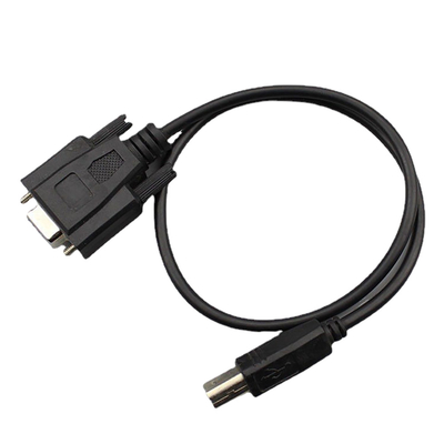 مونتاژ کابل Overmolding سفارشی RS232 DB9 Female به USB 2.0 B نوع نر