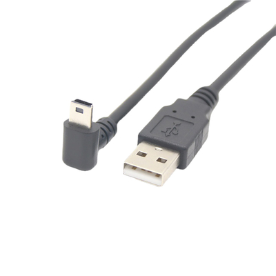 کابل داده شارژ USB 2.0 مرد مینی با کانکتور زاویه راست