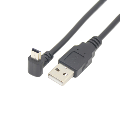 کابل داده شارژ USB 2.0 مرد مینی با کانکتور زاویه راست