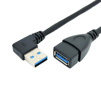 کابل داده شارژ USB با زاویه راست 90 درجه با آداپتور USB 3.0 مرد به زن