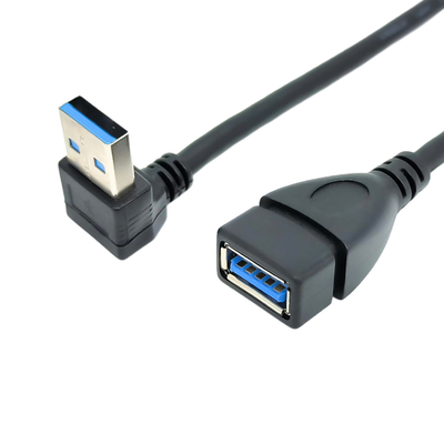 کابل داده شارژ USB با زاویه راست 90 درجه با آداپتور USB 3.0 مرد به زن