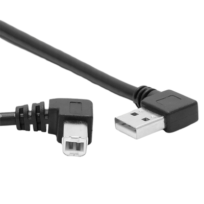کابل داده چاپگر USB 1 متری با 90 درجه L نوع دو زاویه راست زاویه چپ