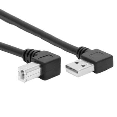 کابل داده چاپگر USB 1 متری با 90 درجه L نوع دو زاویه راست زاویه چپ