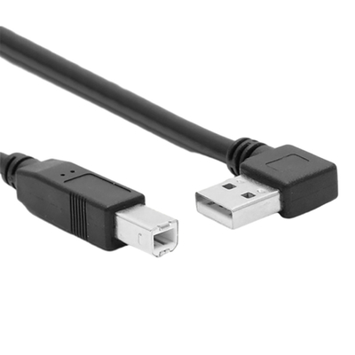 کابل داده چاپگر USB 1 متری با 90 درجه L نوع دو زاویه راست زاویه چپ