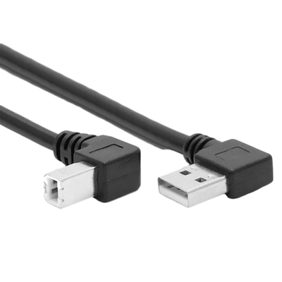 کابل داده چاپگر USB 1 متری با 90 درجه L نوع دو زاویه راست زاویه چپ