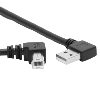 کابل داده چاپگر USB 1 متری با 90 درجه L نوع دو زاویه راست زاویه چپ