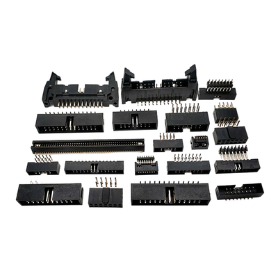 اتصالات برد مدار چاپی زن با زاویه راست دو ردیف 1.27mm 2.54mm Pitch Box Header