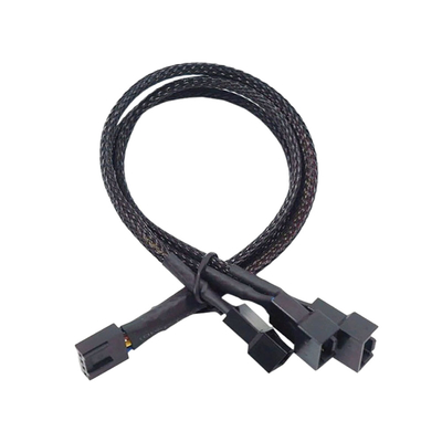 2.54mm Pitch Amp Connector Cable Assemblies Aluminum Foil Shielded Wire Harness برای فن کامپیوتر