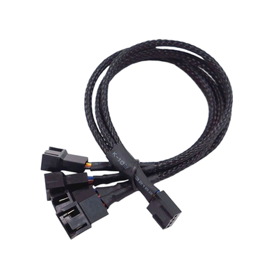 2.54mm Pitch Amp Connector Cable Assemblies Aluminum Foil Shielded Wire Harness برای فن کامپیوتر