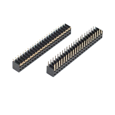 اتصال زنانه PCB زاویه راست 0.5A تا 3A از طریق سوراخ 2.54mm 2.0mm Pitch