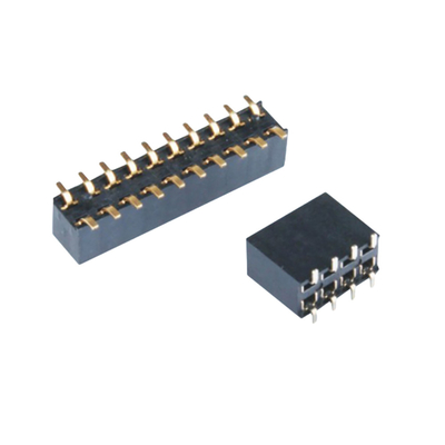 2P-40P Single Double Row PCB Connector SMT Header زنانه 2.54mm Pitch