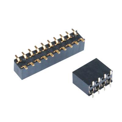2P-40P Single Double Row PCB Connector SMT Header زنانه 2.54mm Pitch