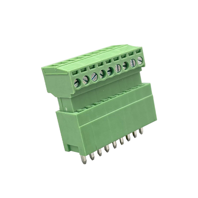 وصل کننده بلوک ترمینال قابل اتصال مرد و زن 3.81mm Pitch 2-16 Pin Plug In Right Angle Vertical