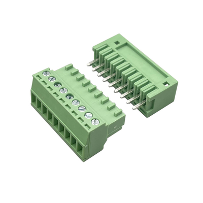 وصل کننده بلوک ترمینال قابل اتصال مرد و زن 3.81mm Pitch 2-16 Pin Plug In Right Angle Vertical