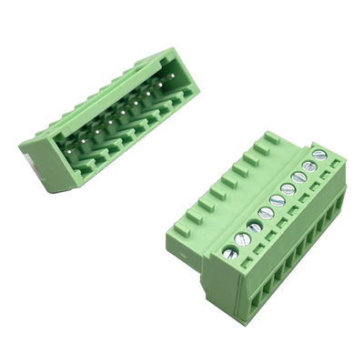 وصل کننده بلوک ترمینال قابل اتصال مرد و زن 3.81mm Pitch 2-16 Pin Plug In Right Angle Vertical