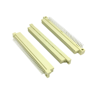 Din41612 2.54mm Pitch DIN Connector 48 پین زنانه 3 ردیف سوکت نوع C از طریق سوراخ بسته بندی سینی عمودی