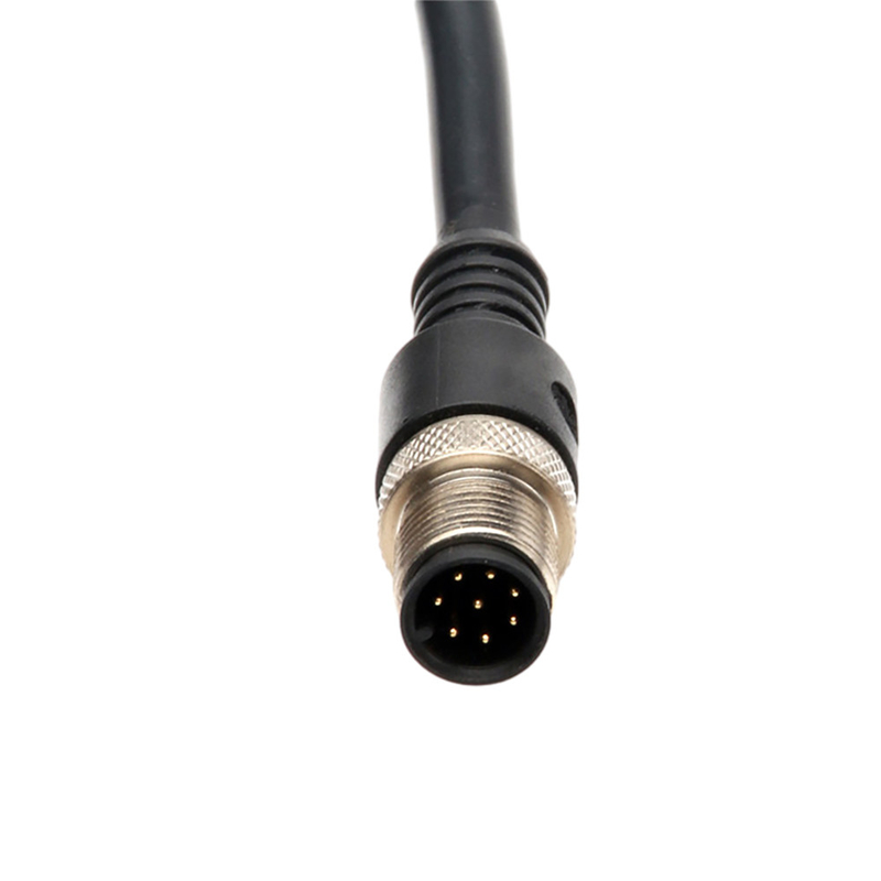 کابل سیم برق زاویه راست با رابط IP67 ضد آب M12 2 پین 3 پین 4 پین