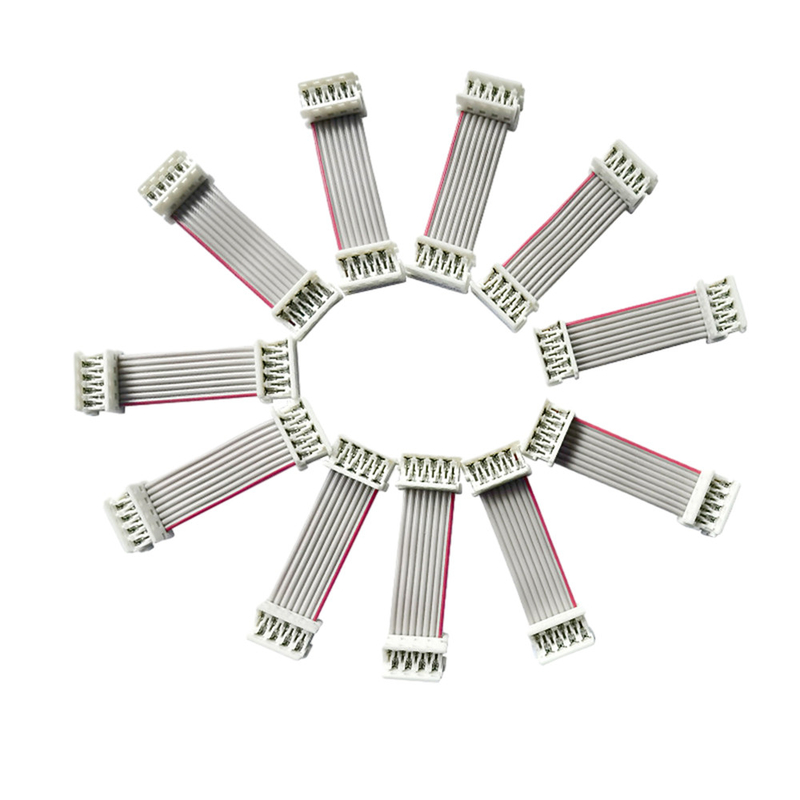 UL2651 کابل های روبان تخت 15 سانتی متر طول 2.54 میلی متر 1.27 میلی متر رنگ خاکستری گام به گام