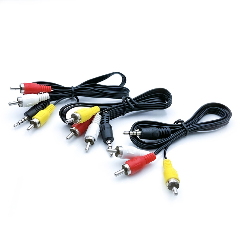 کابل های صوتی 20 متری 3 RCA به 3 RCA با مبدل صوتی آداپتور دوشاخه مرد