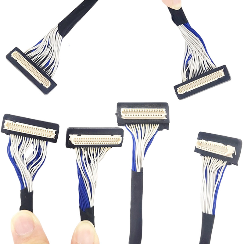کابل LVDS سفارشی 31 پین DF9، کابل کواکسیال منعطف نوع اتصال پیچ 1 میلی متری