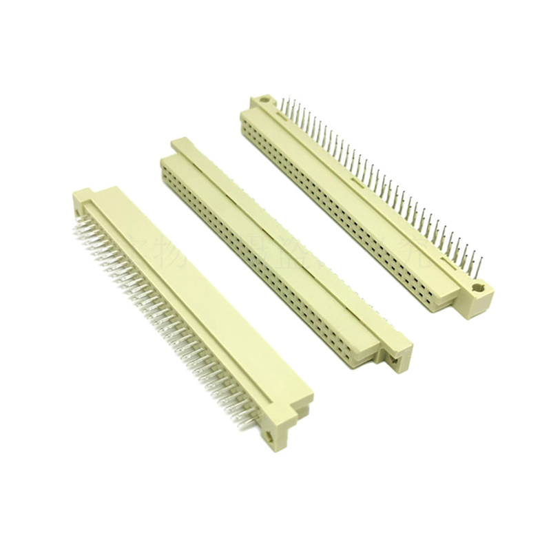 Din41612 2.54mm Pitch DIN Connector 48 پین زنانه 3 ردیف سوکت نوع C از طریق سوراخ بسته بندی سینی عمودی